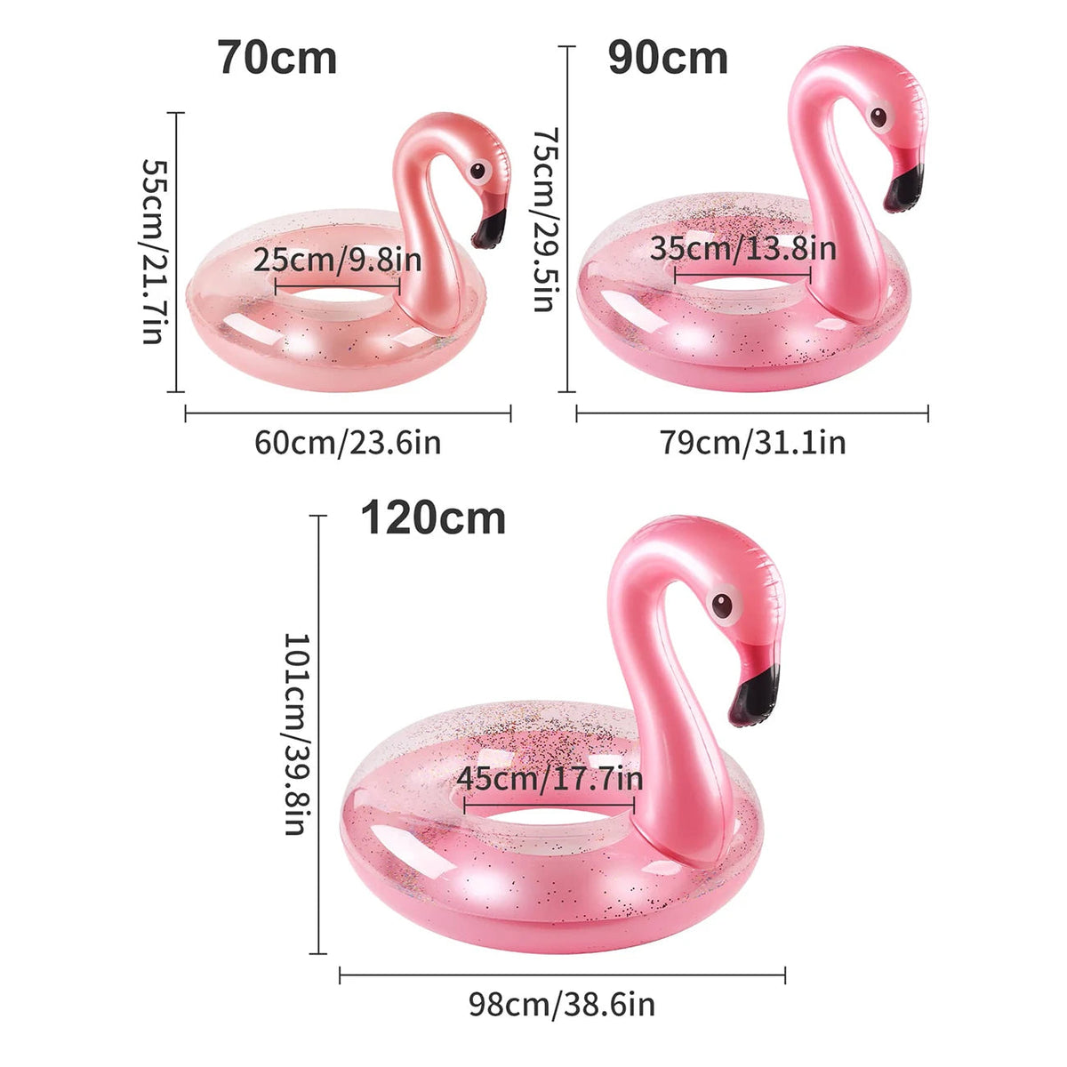 Flamingo Pool Float - Fun Beach Floaties, Inflatable Swimming Pool Tubes Party Toys Summer Pool Raft Lounger for Adults &amp; Kids Petoria Store