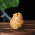 Zwölf Sternzeichen, Holzschnitzerei, Zwölf Sternzeichen, Holzsternzeichen, niedliche Holzschnitzerei, Miniatur-Ornamente, kleine Tierhandwerk