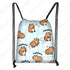 Cute Animal Capybara Graphic Pattern Drawstring Bags Women Outdoor Storage Bags for Travel Backpack Shoes Holder Bookbag Petoria Store