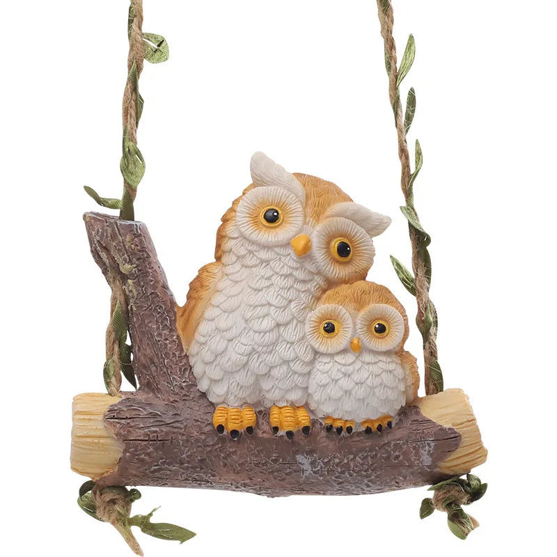 Garden Animal Pendant Cute Parent-child Resin Hanging Piece Horticulture Decoration Ornament Landscape Warm Lovers Hangings Petoria Store