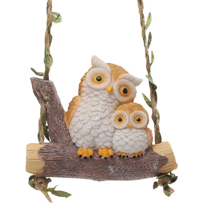 Garden Animal Pendant Cute Parent-child Resin Hanging Piece Horticulture Decoration Ornament Landscape Warm Lovers Hangings Petoria Store