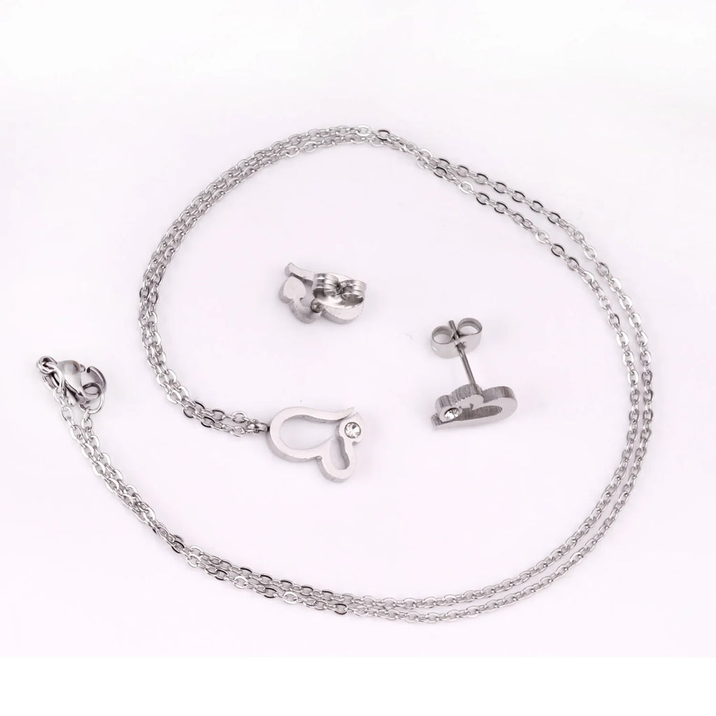 Natura Sabi Edelstahl-Schmuck, Tiere, Kreuz, Anhänger, Halskette, Ohrringe, Sets für Damen, Goldfarbe, 2021, trendiger Großhandel