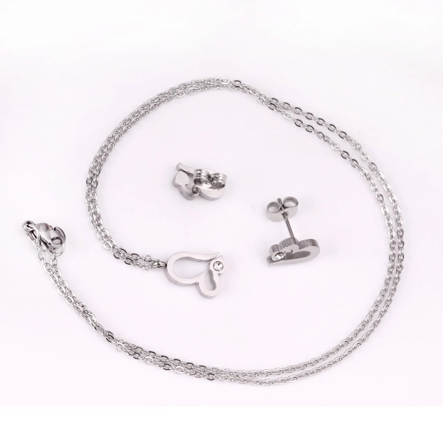 Natura Sabi Edelstahl-Schmuck, Tiere, Kreuz, Anhänger, Halskette, Ohrringe, Sets für Damen, Goldfarbe, 2021, trendiger Großhandel