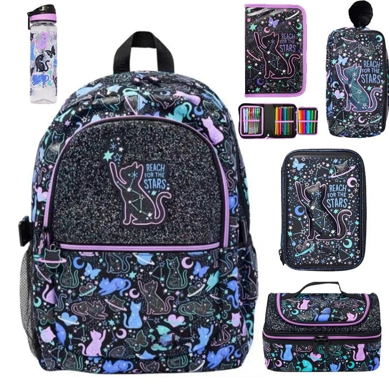 Schultasche Grund- und Mittelschüler großes Auge Katze allmähliche Veränderung Katze Schultasche Mädchen Rucksack Trolley Schultasche Rucksack