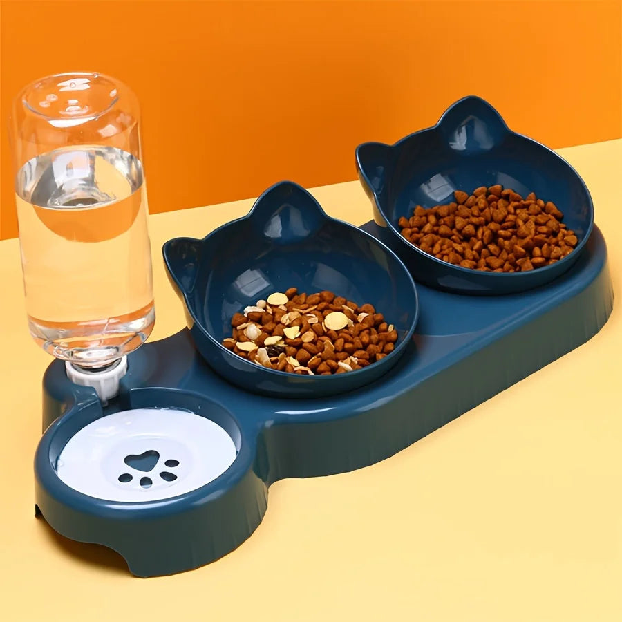 3-in-1 Futter- und Wassernapf mit Nackenschutz