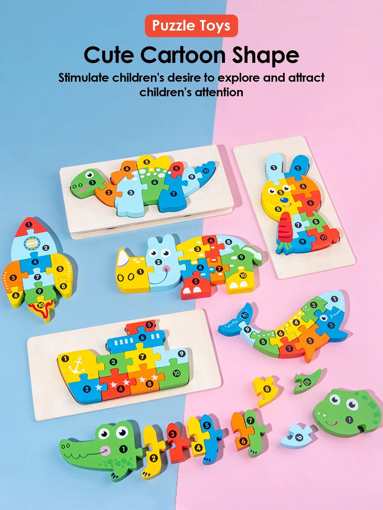 🧩 Petoria™ 3D Holz Tier Puzzle