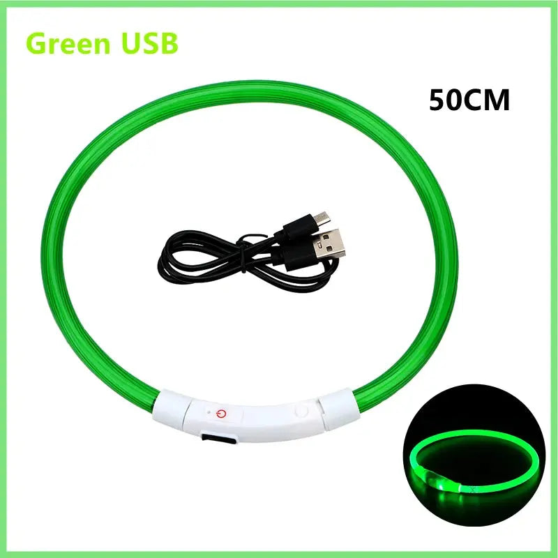 USB-aufladbares LED-Leuchthalsband für Hunde und Katzen Petoria