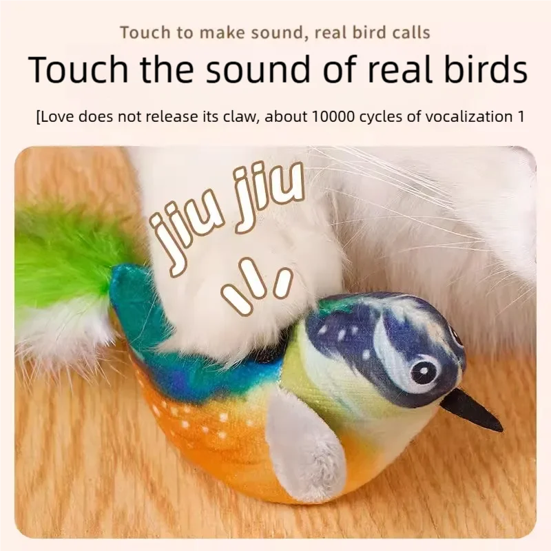 Plüschvogel für Katzen mit Sound – Interaktives Spielzeug