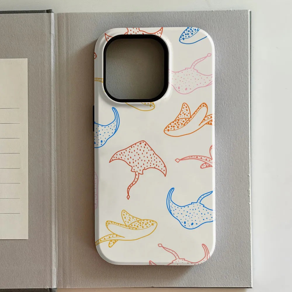 Luxuriöse Clmj süße Tiere Handyhülle für iPhone 17 16e 16 15 14 13 12 11 X XS XR XSMAX Air Pro Max Plus Doppelschicht-Abdeckung