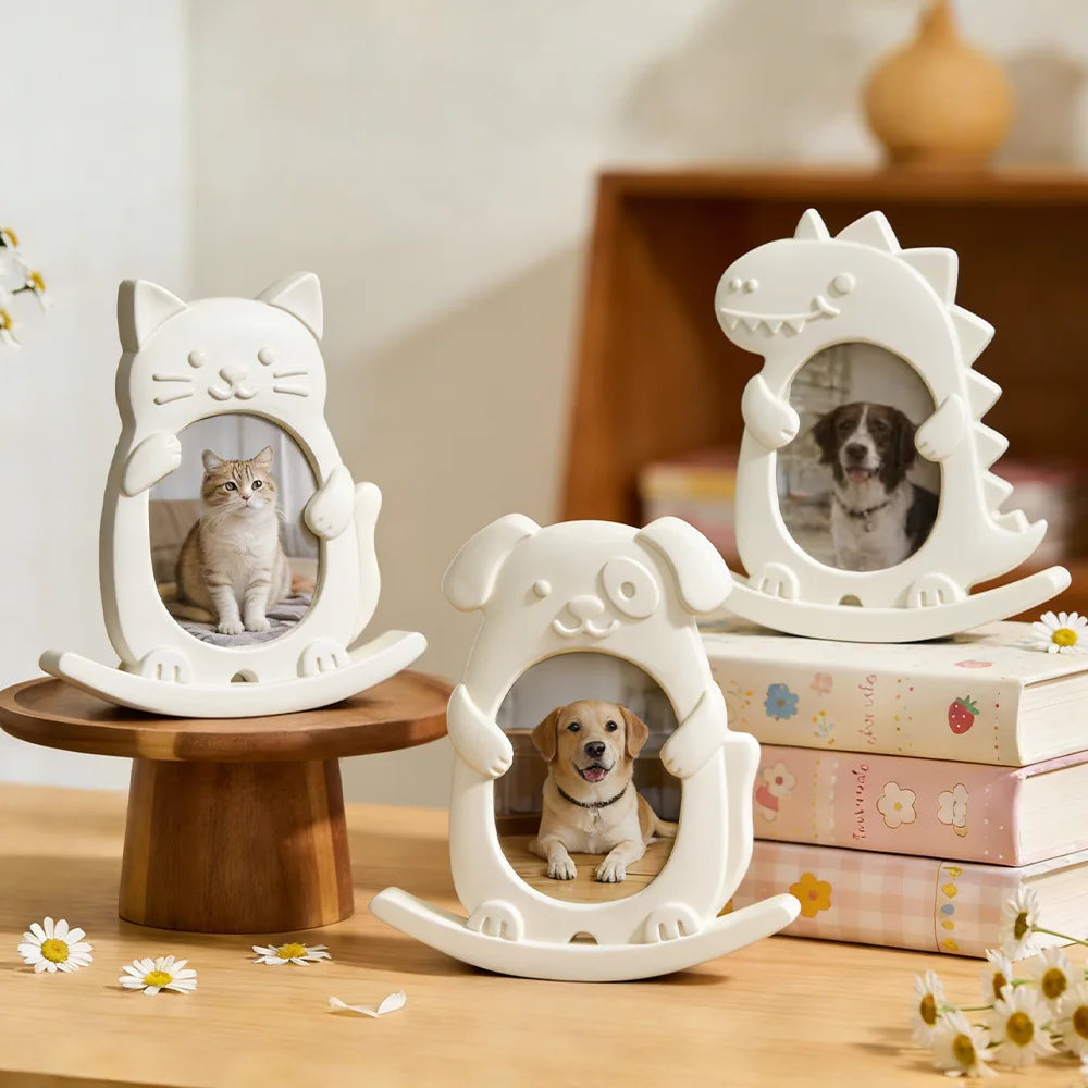 Cartoon Animal Photo Frame Silicone Mold DIY Cat Dog Dinosaur Picture Frame Resin Mould For Home Decoration Desktop Ornament Petoria Store
