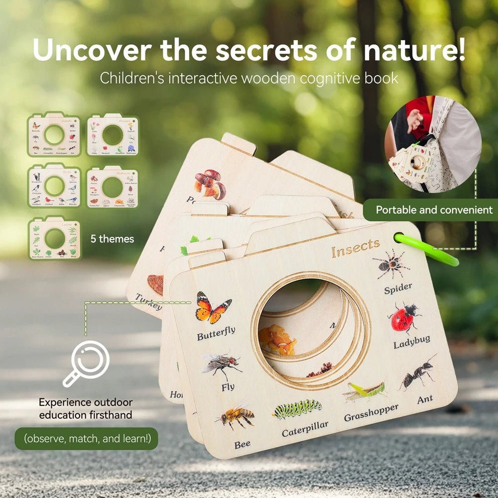 Montessori Holzbuch Lernspielzeug für Kinder