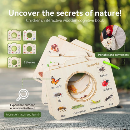 Montessori Holzbuch Lernspielzeug für Kinder