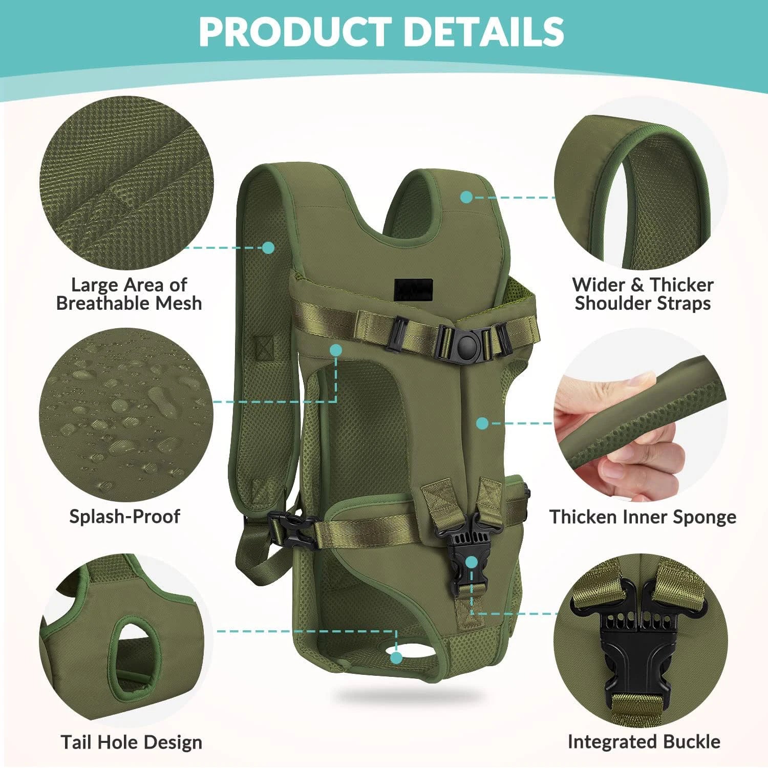 🐾 Petoria® Premium Hunde-Tragerucksack – Ergonomische Tragetasche für kleine Hunde &amp; Katzen