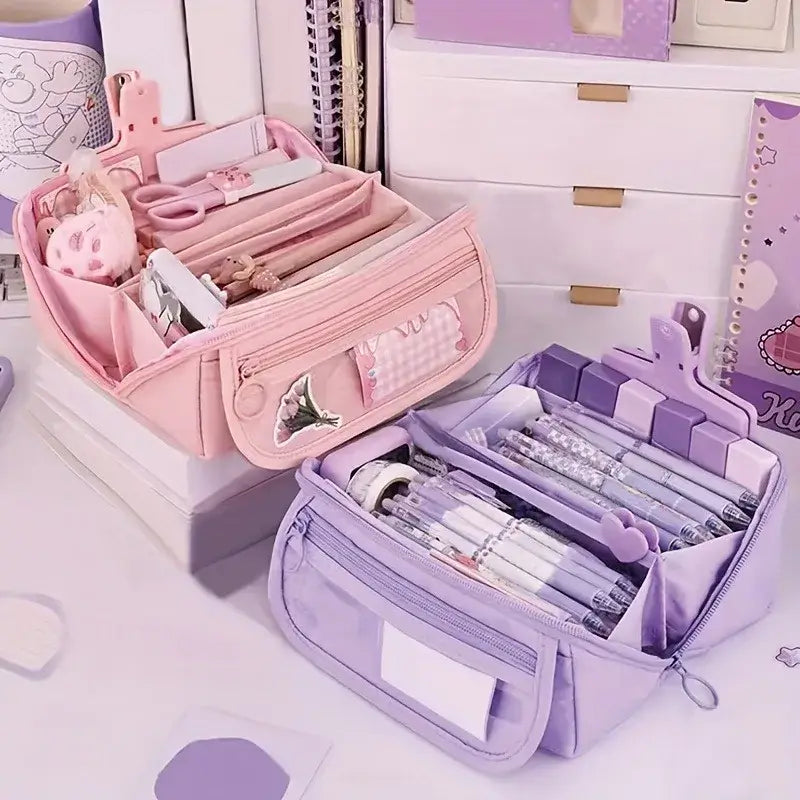 Federmäppchen Organizer – Große Stiftetasche mit mehreren Fächern