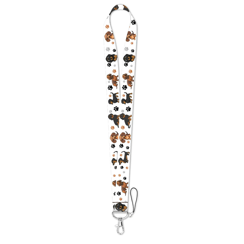 Ausweishalter mit Cartoon-Tieren, niedlicher Hund, Lanyards für Schlüssel, Umhängeband für Karten, Abzeichen, Fitnessstudio, Schlüsselanhänger, Schlüsselanhänger, Zubehör, Geschenke
