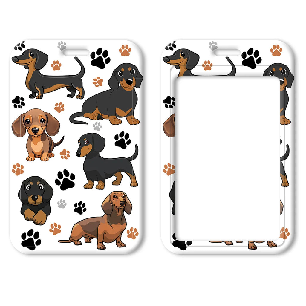 Ausweishalter mit Cartoon-Tieren, niedlicher Hund, Lanyards für Schlüssel, Umhängeband für Karten, Abzeichen, Fitnessstudio, Schlüsselanhänger, Schlüsselanhänger, Zubehör, Geschenke