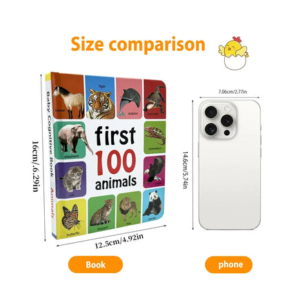 100 Tiere Lern- &amp; Malbuch für Kinder Premium