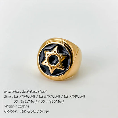 Edelstahl Vintage Ring Herren Klassischer Schmuck