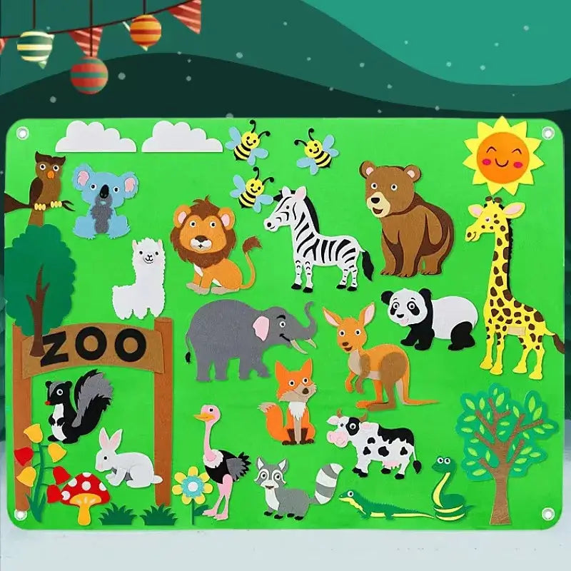 📖 Petoria™ Montessori Tier Filz Storyboard
