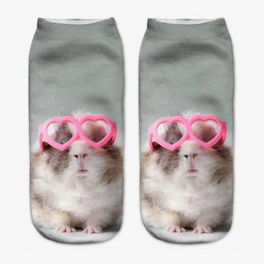 Modische Tiersocken 3D-gedruckt Lustige Kawaii Damen Niedliche Haustiere Fitness Hamster Socken Viele Stile Cool Dropship