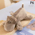 Beige plush hippopotamus pencil case with soft fabric, zipper closure, 30cm length, suitable for school and travel use.
