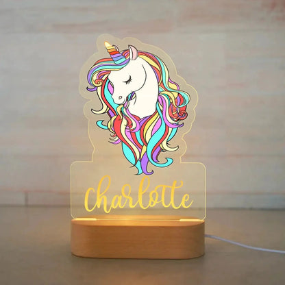 Picture Frame Light Children Animal Night Light Custom Acrylic Lamp Baby Kids Bedroom Decor Neonate Birthday Christmas Gift Petoria Store