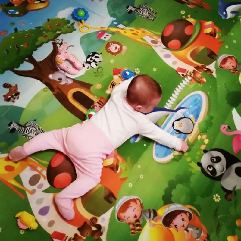 Doppelseitige Tier-Spielmatte für Babys