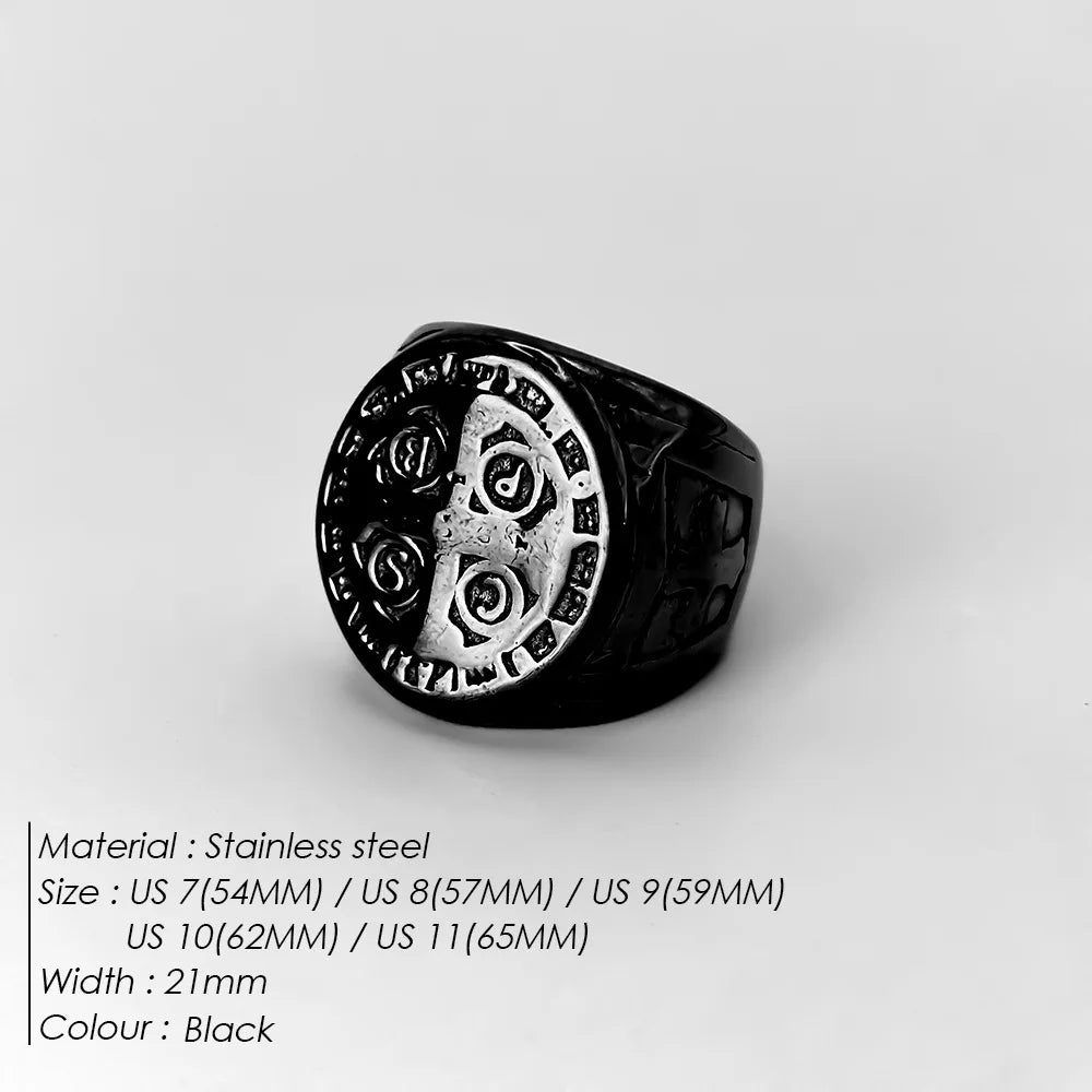 Edelstahl Vintage Ring Herren Klassischer Schmuck