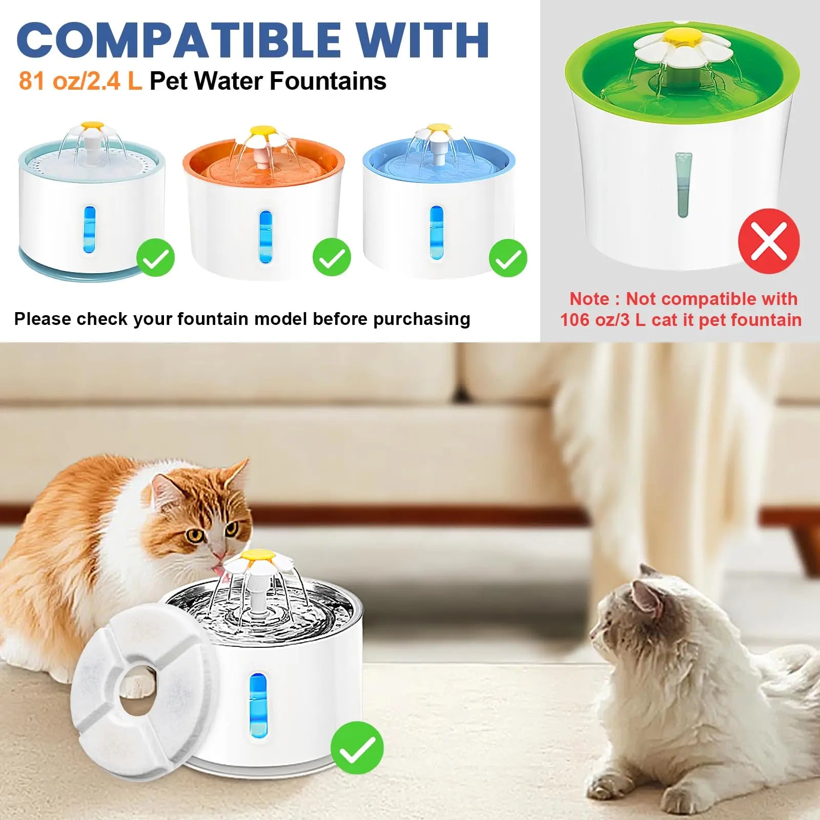Katzen Wasserbrunnenfilter Ersatz