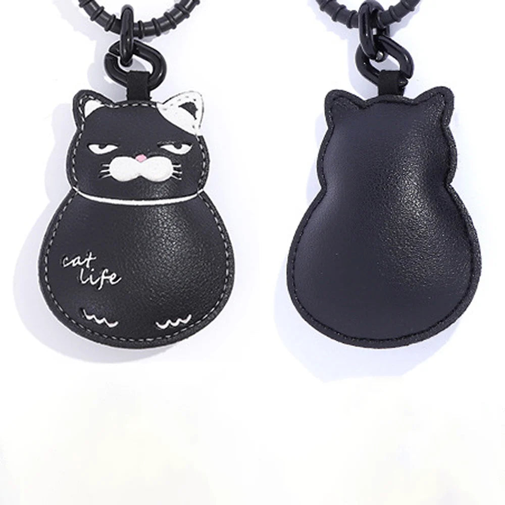 Cartoon Ausdruck Katze Schlüsselanhänger Tiere Leder Anhänger Auto Schlüsselanhänger Niedliche Tasche Zubehör Mädchen Geschenk