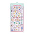 Close-up of a sheet of Petoria® Puffy animal stickers featuring cute bears, pandas, and other animals in pastel colors, ideal for decorating projects.