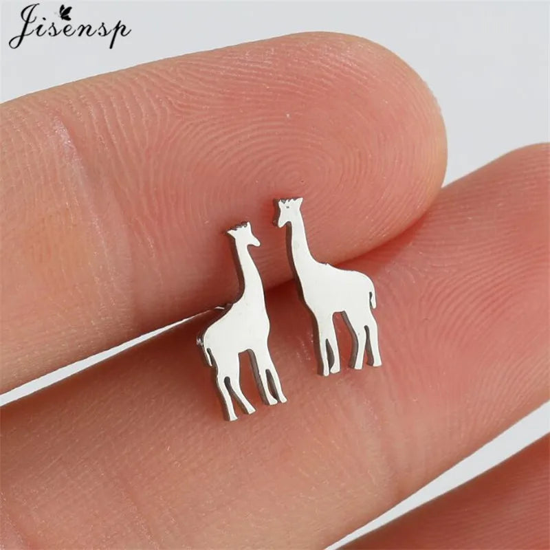 Mehrere Mini-Edelstahl-Tierohrringe für Frauen, Niedliche Hunde-, Dinosaurier-, Hasen-, Papageien-Ohrringe, Eulen-Ohrstecker, Schmuck Großhandel