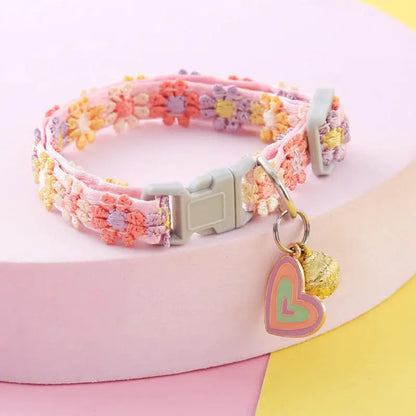 Verstellbares Haustierhalsband mit Glocke und Pfotenmotiv Petoria