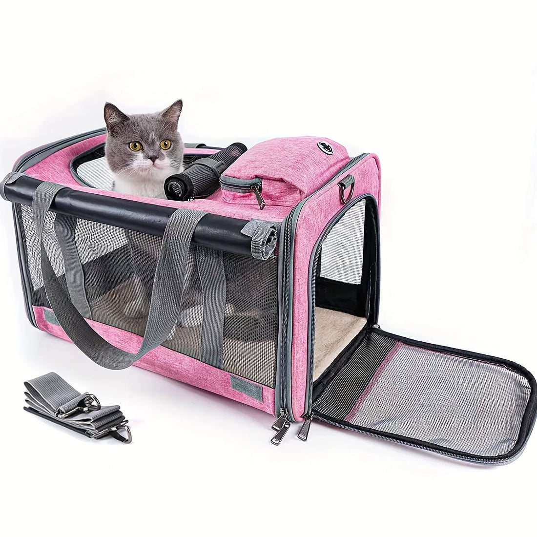 🐾 Petoria® Premium Transporttasche für mittelgroße &amp; große Hunde und Katzen – Faltbar &amp; Atmungsaktiv