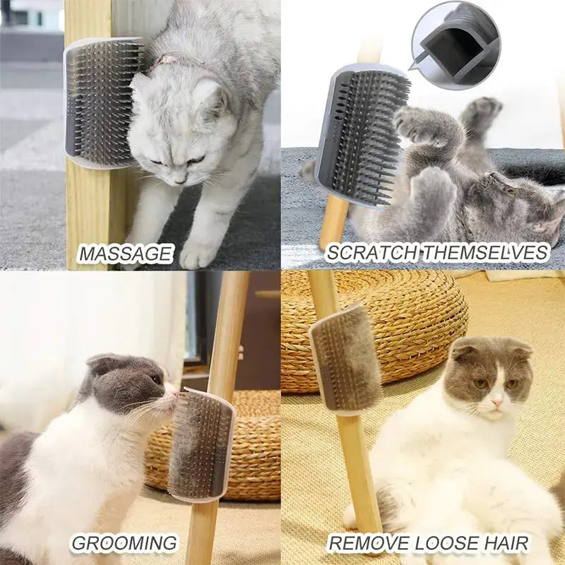 Selbstklebende Eck-Massagebürste für Katzen Petoria