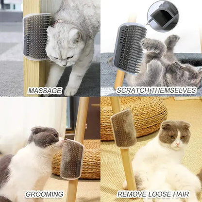 Selbstklebende Eck-Massagebürste für Katzen Petoria