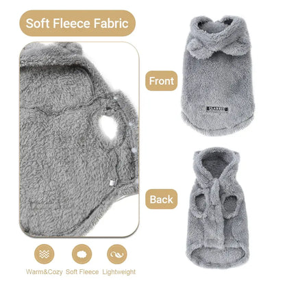 🩶 Petoria™ Fleece Kapuzenmantel