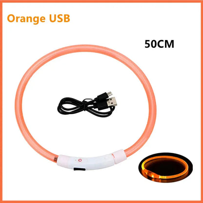 USB-aufladbares LED-Leuchthalsband für Hunde und Katzen Petoria