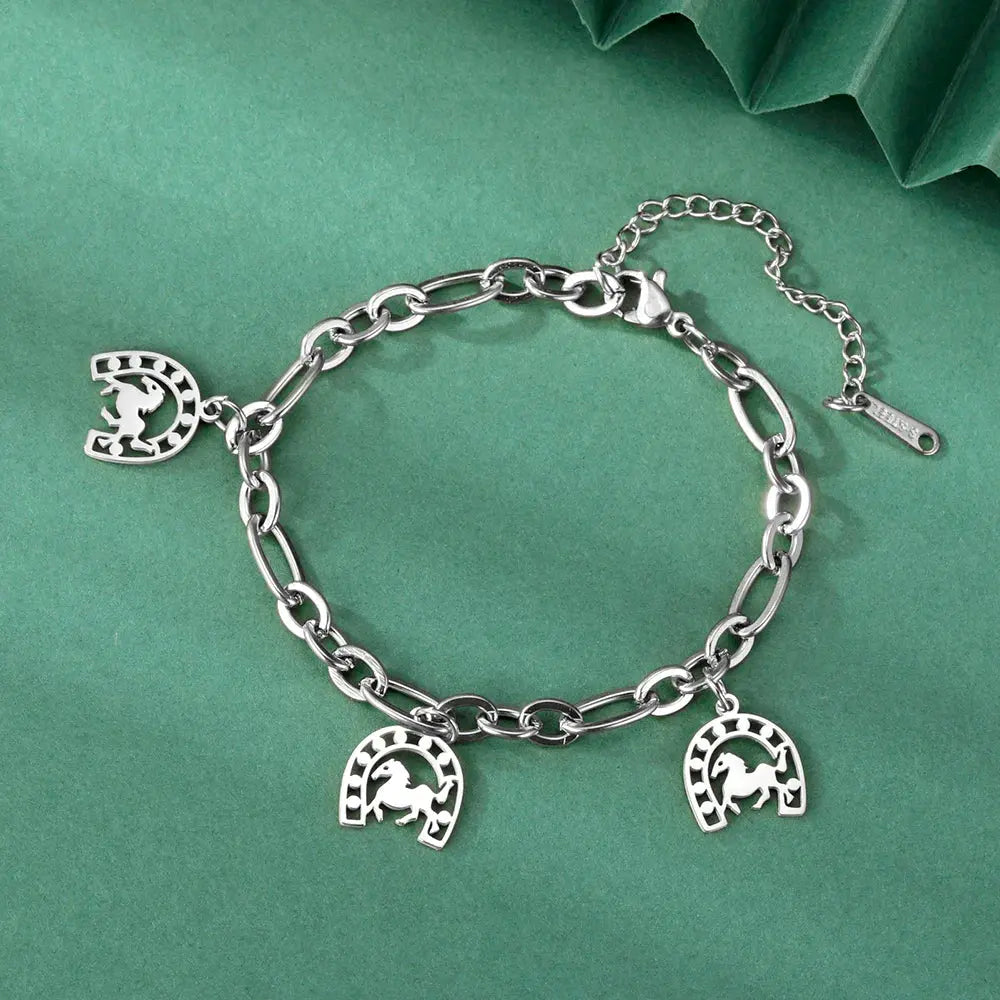 Hufeisen-Armband aus Edelstahl für Damen und Herren Petoria