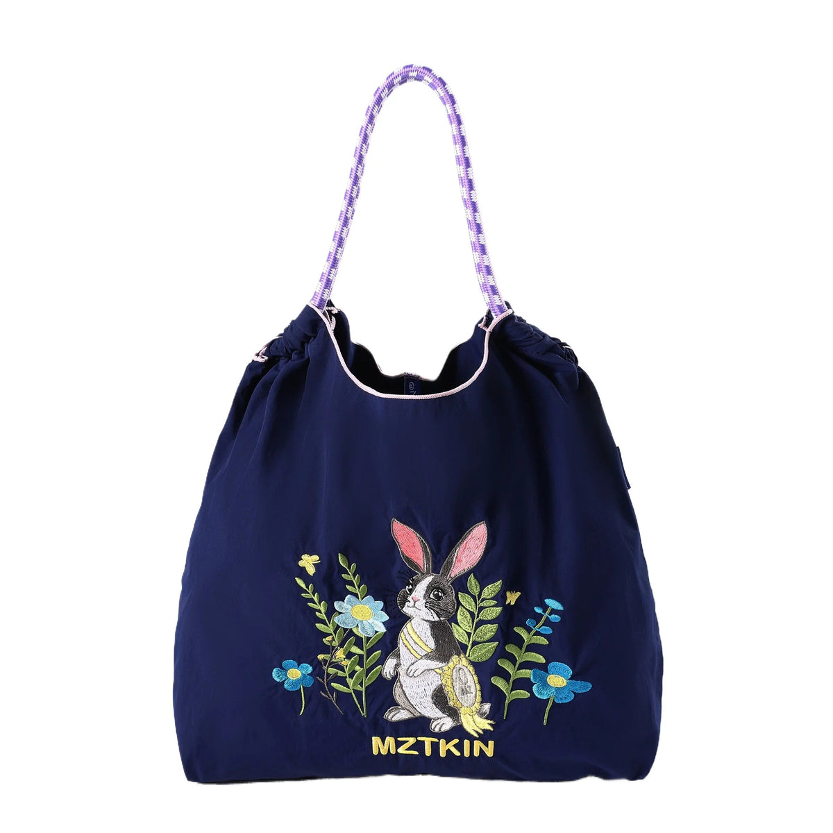 Embroidery Tote Bag for Women Casual Nylon Crossbody Bag Large Capacity Waterproof Shoulder Bag Fashion Commute Shopper Handbag Petoria Store