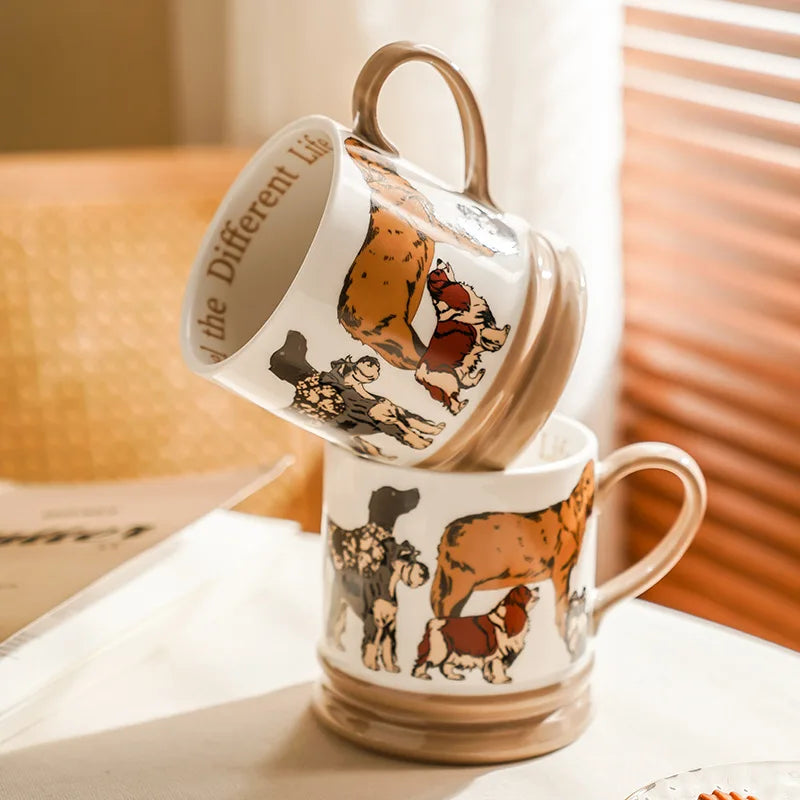 Welpen Keramikbecher – Niedliche Kaffeetasse 400 ml