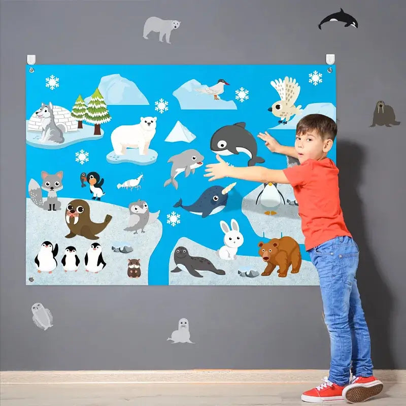 📖 Petoria™ Montessori Tier Filz Storyboard