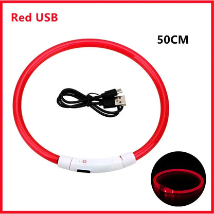 USB-aufladbares LED-Leuchthalsband für Hunde und Katzen Petoria
