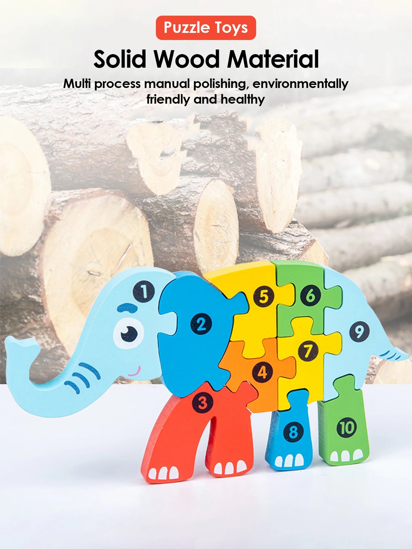 3D Holz Puzzles Pädagogische Cartoon Tiere Frühes Lernen Erkenntnis Intelligenz Puzzle Spiel Für Kinder Spielzeug