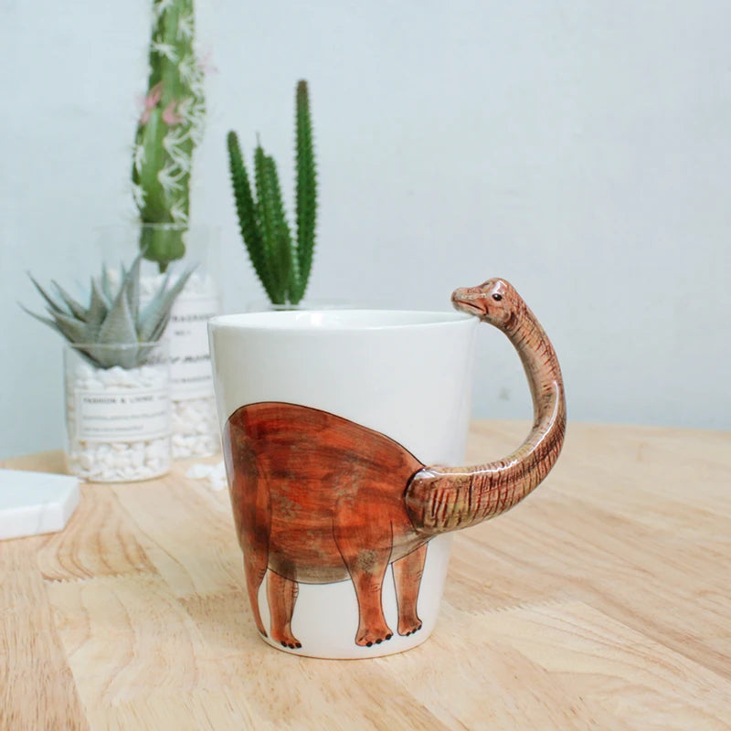 Dinosaurier Keramiktasse – 3D Kaffeebecher