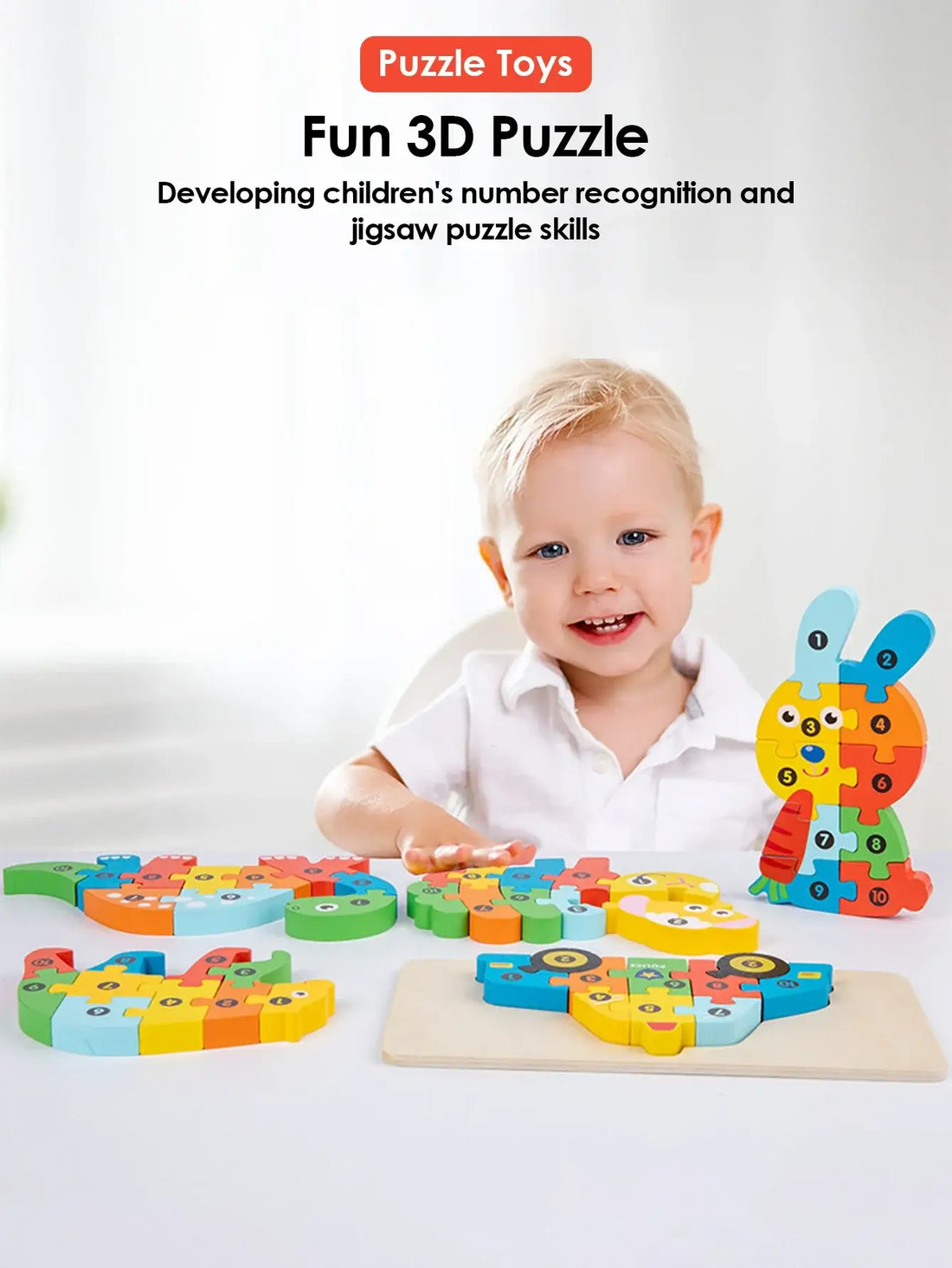 🧩 Petoria™ 3D Holz Tier Puzzle