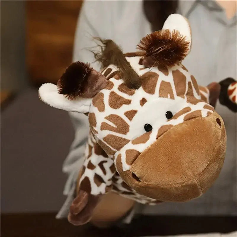 🦖 Petoria™ Tier Handpuppe Deluxe Giraffe mit weichem Material für kreatives Rollenspiel und Fantasie.
