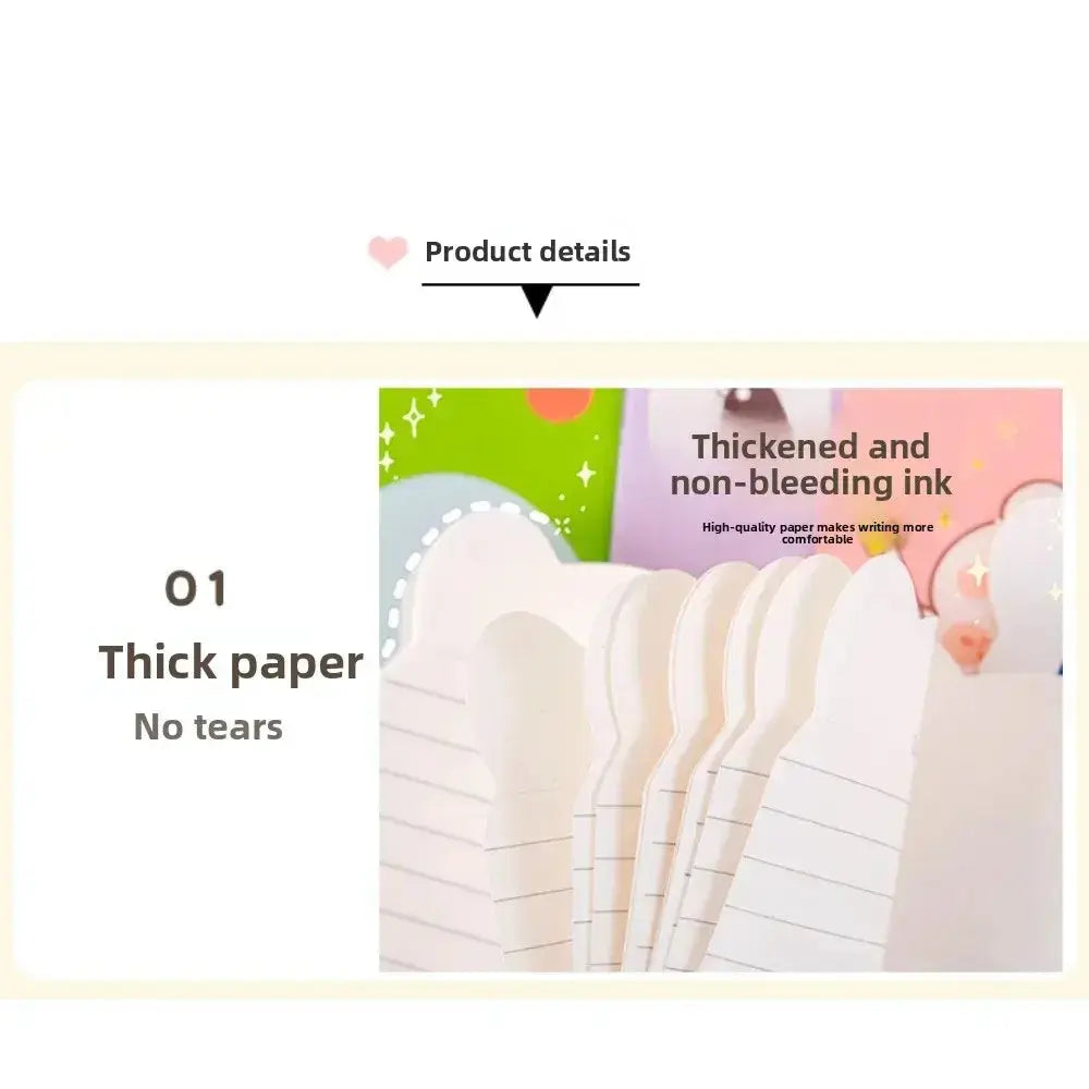 Kawaii Mini-Notizbücher Set mit dickem Papier, kein Reißen und nicht durchscheinender Tinte für kreatives Schreiben.