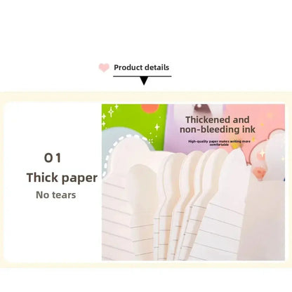 Kawaii Mini-Notizbücher Set mit dickem Papier, kein Reißen und nicht durchscheinender Tinte für kreatives Schreiben.