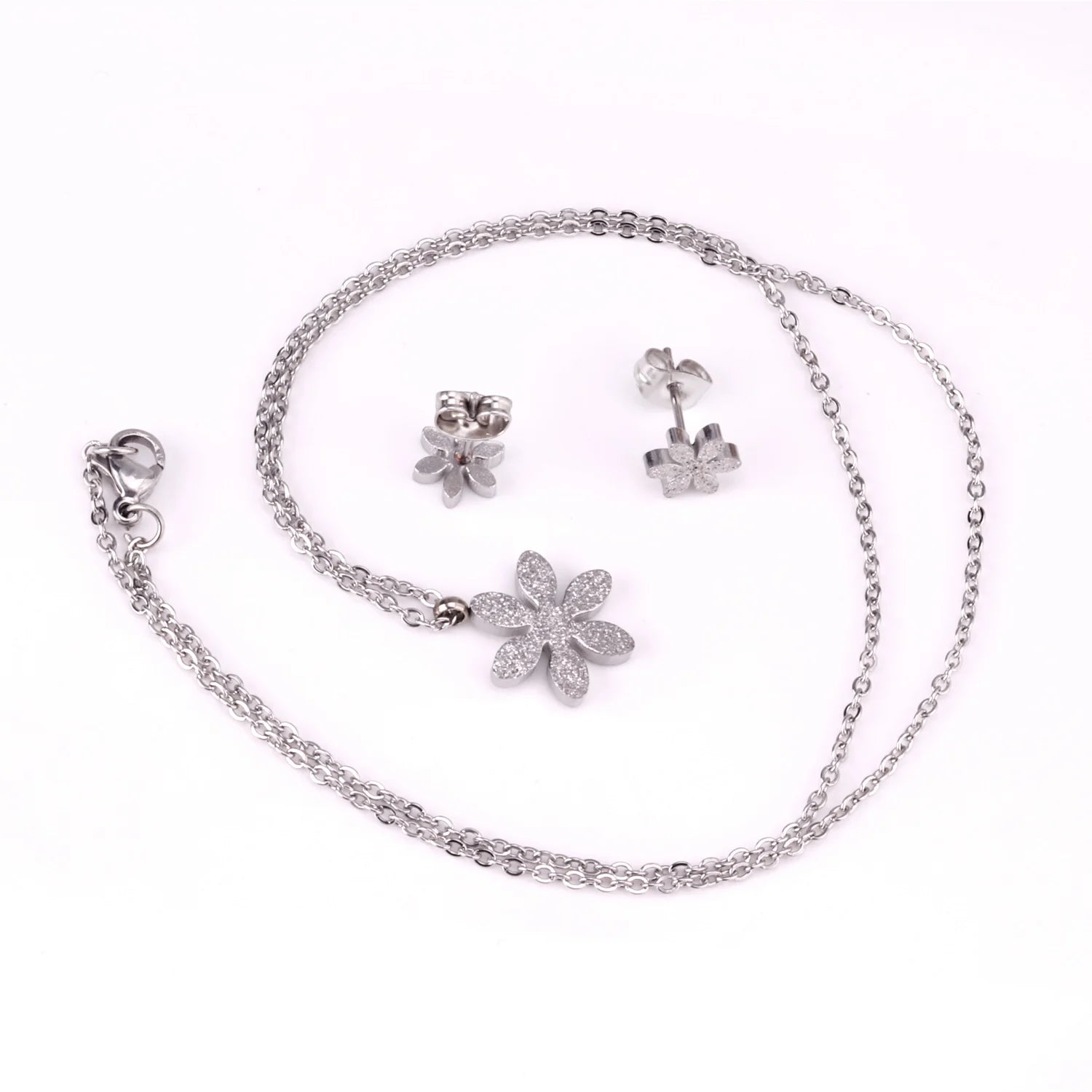 Natura Sabi Edelstahl-Schmuck, Tiere, Kreuz, Anhänger, Halskette, Ohrringe, Sets für Damen, Goldfarbe, 2021, trendiger Großhandel